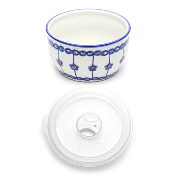 BOWL W/PL LID 4"Dx2.5"H 2pc/set