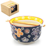 Bowl with Chopsticks - 6"D x 3.85"H