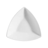 White Ceramic Triangle Medium Bowl - 6"D x 1.5"H