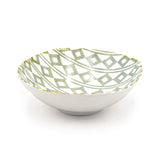 Japanese Bowl Set 5pc - 5.35"D x 1.75"H / Eclectic Design (waves, diamonds, and lattice motifs)