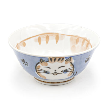 Japanese Medium Bowl - Cat, 6"D x 2.75"H