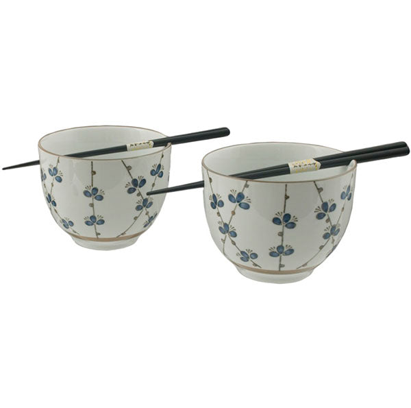 2pc Bowl Set With/Chopsticks