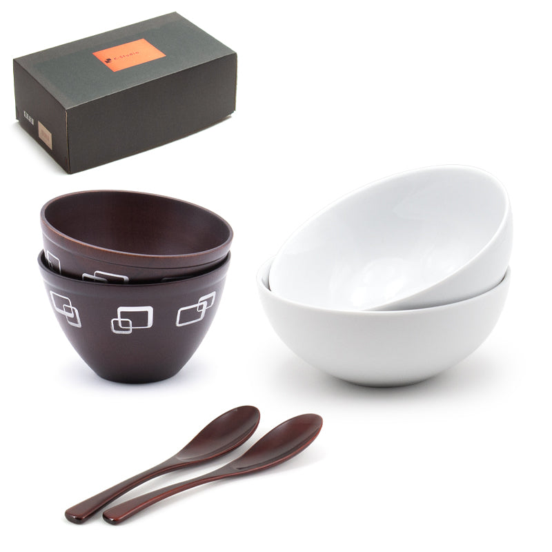 BOWL PC 4PC RD (bk/wh)