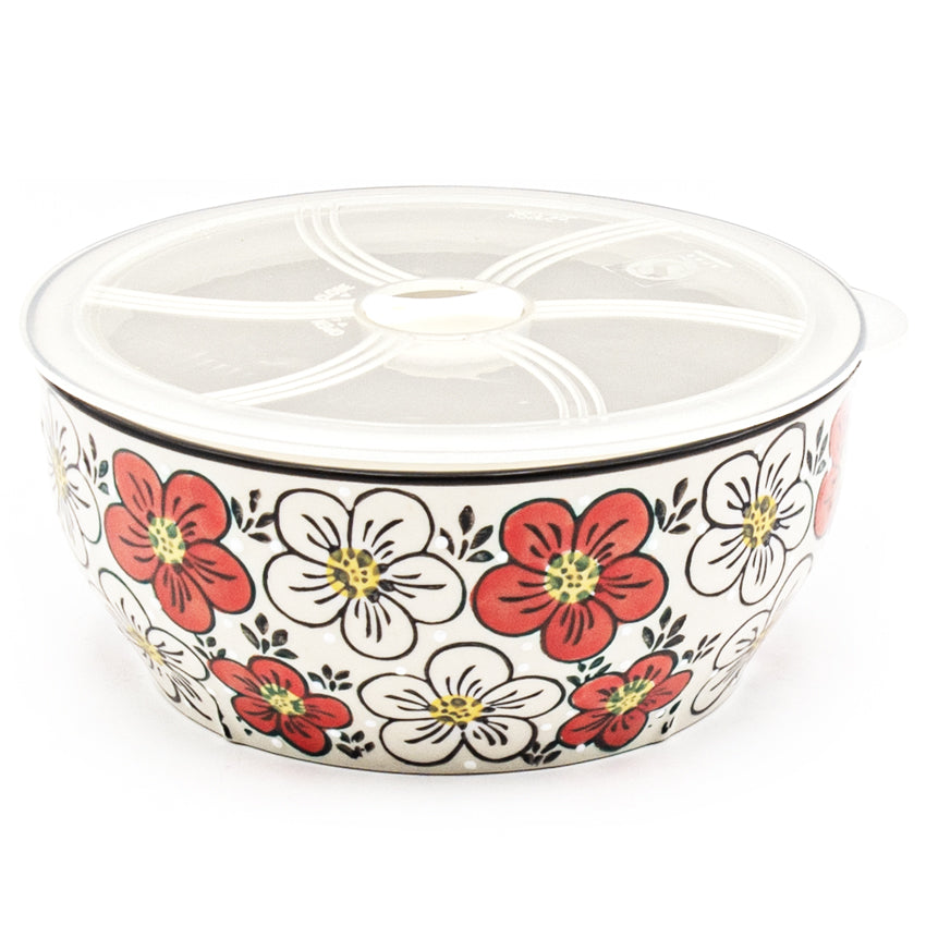 Bowl With Lid - 7.25"Dx3.15"H