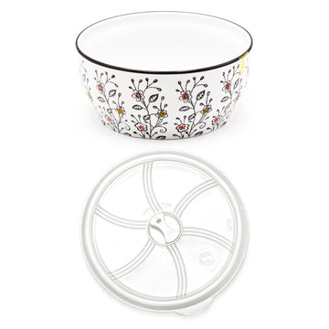 7"Dx3.25"H Bowl With/Lid