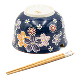 Bowl with Chopsticks - 6"D x 3.85"H