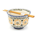 Bowl With / Chopstick - 5.25"D x 3.75"H / 7.85"L