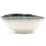 Turquoise Blue Japanese Oval Large Bowl - 9.65"L x 8"W x 3.65"H