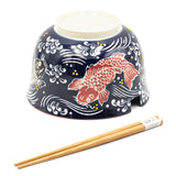 Bowl with Chopsticks - 6"D x 3.85"H