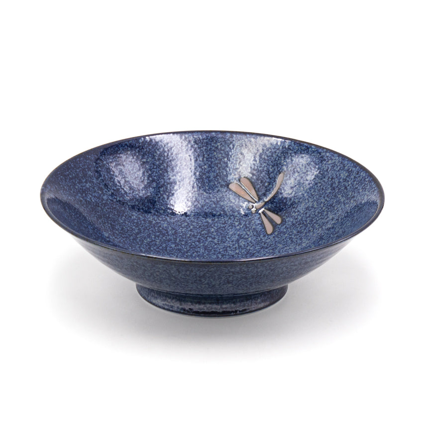 9-3/4"D BOWL shallow (dragonfly in blue)