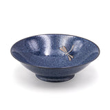 9-3/4"D BOWL shallow (dragonfly in blue)