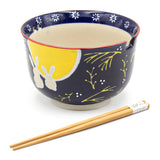 Bowl with Chopsticks - 6"D x 3.85"H