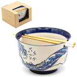 Bowl with Chopsticks - 6"D x 3.85"H