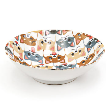 Japanese shallow Bowl - Shiba Inu