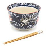 Bowl with Chopsticks - 6"D x 3.85"H