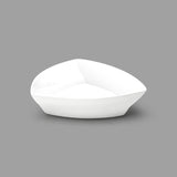 White Ceramic Triangle Medium Bowl - 6"D x 1.5"H