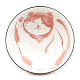 Japanese Noode Bowl Orange Cat - 28 fl. oz. / 7.5"D x 3"H