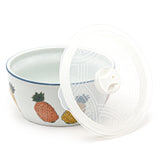 Bowl With/Lid 6"Dx3"H