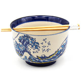 Bowl with Chopsticks - 6"D x 3.85"H