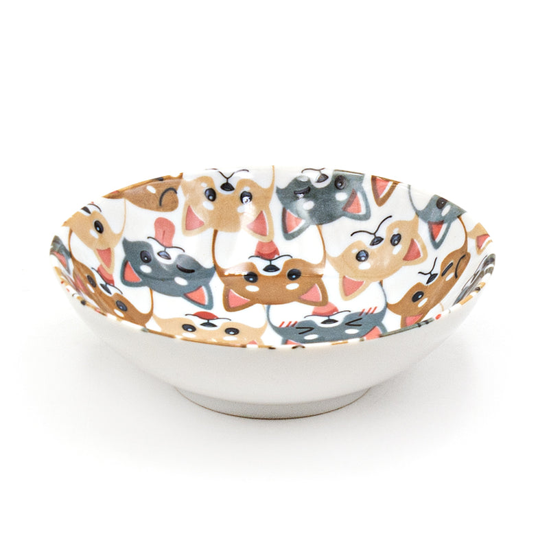 5¾ in Shiba Inu Ceramic Shallow Bowl, 12 fl. oz. — WK555-BSH