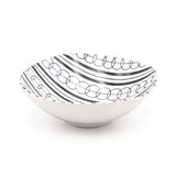 Japanese Bowl Set 5pc - 5.35"D x 1.75"H / Eclectic Design (waves, diamonds, and lattice motifs)
