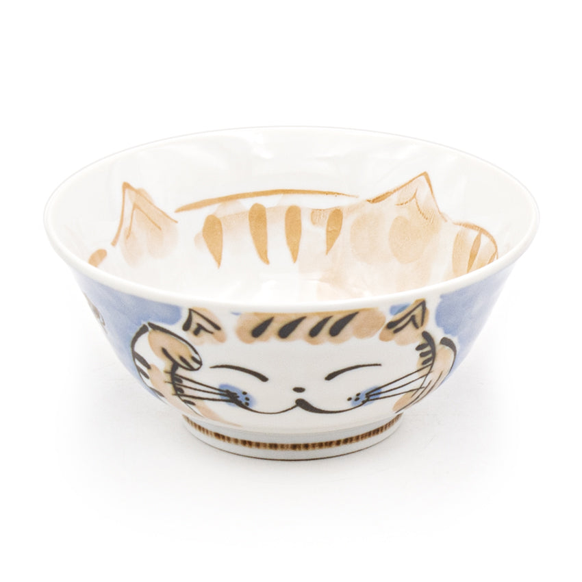 Japanese Medium Bowl - Cat, 6"D x 2.75"H