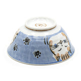 Japanese Medium Bowl - Cat, 6"D x 2.75"H