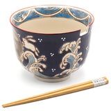 Bowl With/Chopsticks - 18fl. oz. / 5"D x 3.75"H