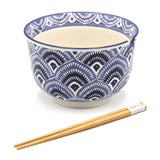 Bowl with Chopsticks - 6"D x 3.85"H