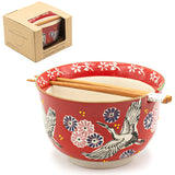 Bowl with Chopsticks - 6"D x 3.85"H