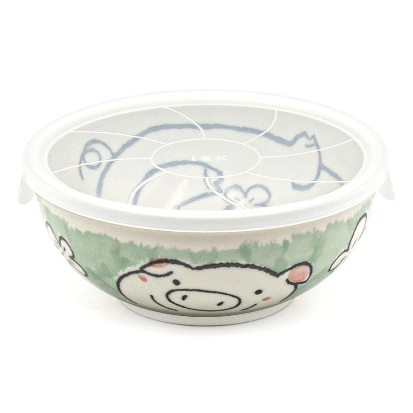 Bowl With Lid - 6.5"Dx2.75"H