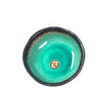 Turquoise Glazed Japanese Medium Bowl 5"Dx1.75"H