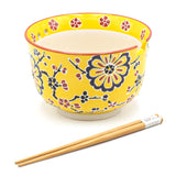 Bowl with Chopsticks - 6"D x 3.85"H