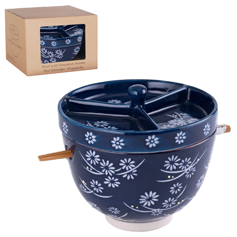 BOWL W/CHOPSTICK 6"D x 5.5"H