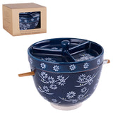 BOWL W/CHOPSTICK 6"D x 5.5"H