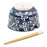 Bowl with Chopsticks - 6"D x 3.85"H