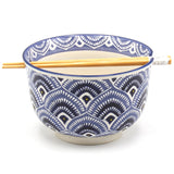 Bowl with Chopsticks - 6"D x 3.85"H