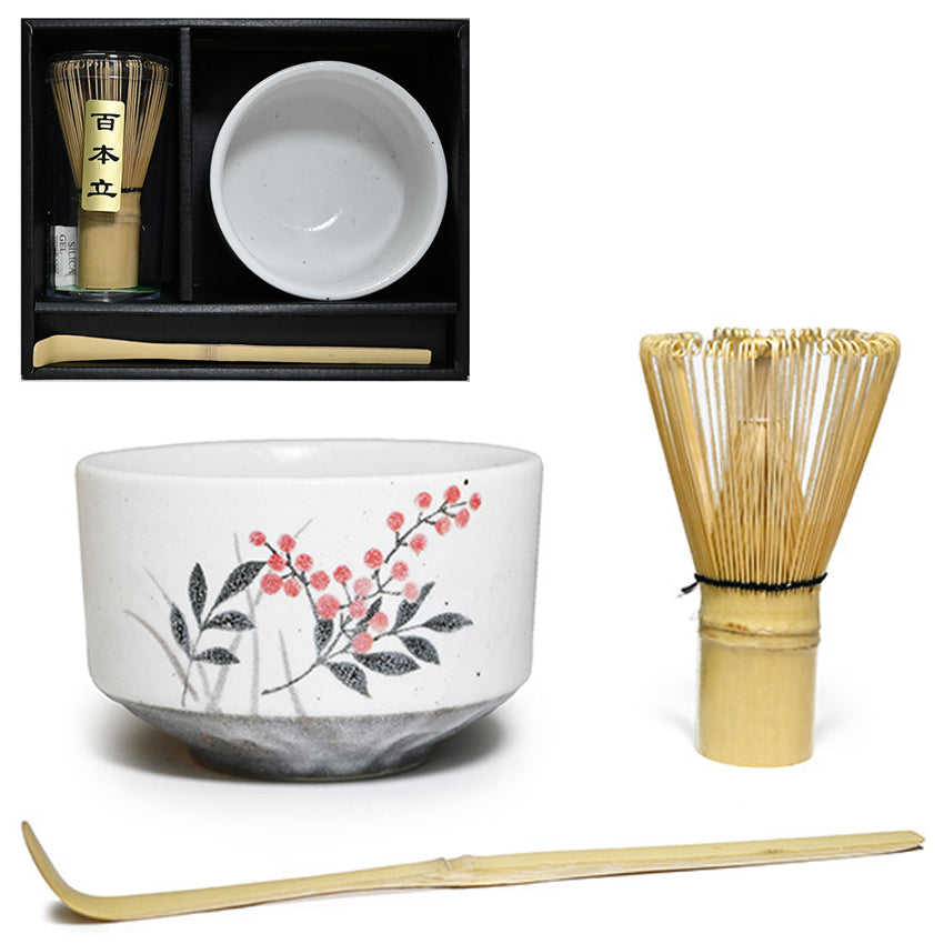 Japanese Matcha Bowl Set - 14 fl. oz./ 4.3"D x 2.8"H