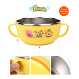 4"D BOWL Non-S;ip w/hdl S/S, Pororo (<PR0891)