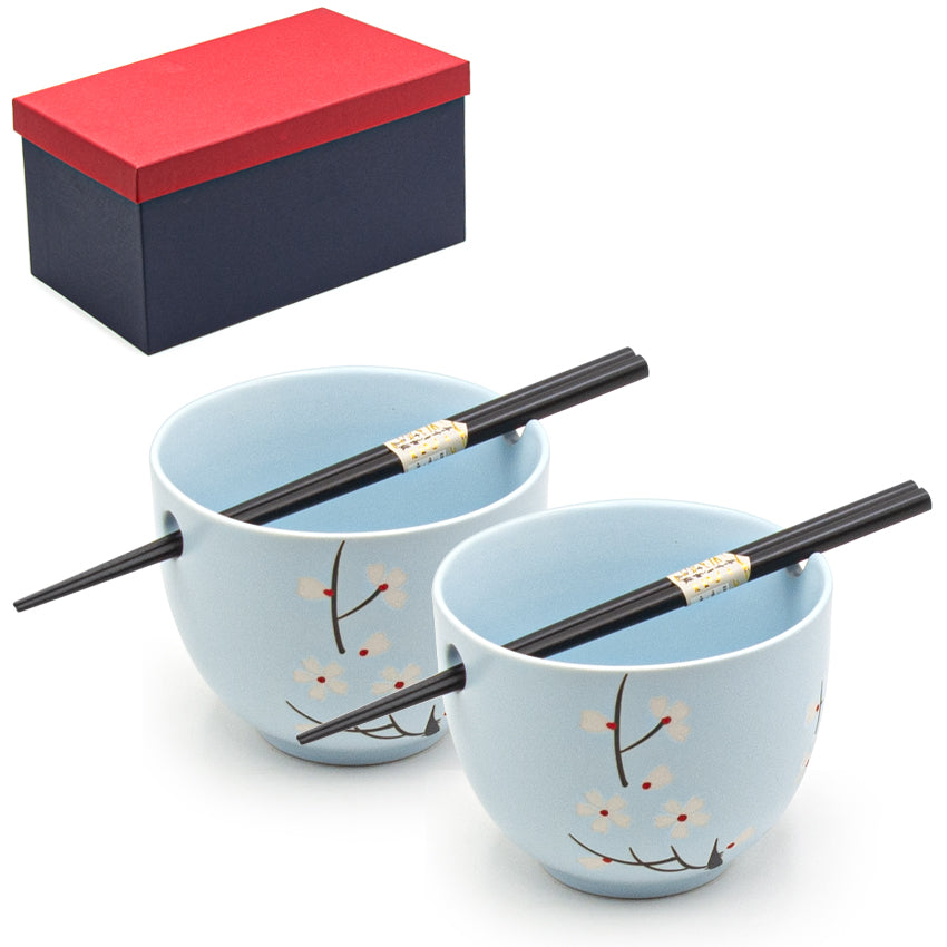 2pc Bowl Set With/Chopsticks