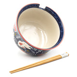 Bowl with Chopsticks - 6"D x 3.85"H