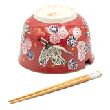 Bowl with Chopsticks - 6"D x 3.85"H