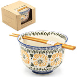 Bowl With / Chopstick - 5.25"D x 3.75"H / 7.85"L