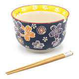 Bowl with Chopsticks - 6"D x 3.85"H