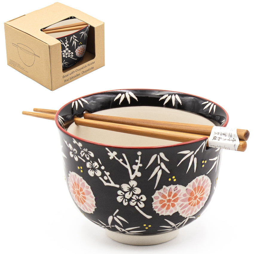 Bowl With/Chopsticks - 18fl. oz. / 5"D x 3.75"H