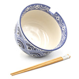 Bowl with Chopsticks - 6"D x 3.85"H