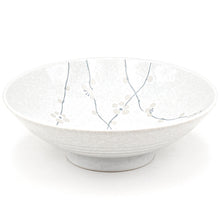 Pale Blossom Ceramic Shallow Bowl — 46 oz (K595-WP)