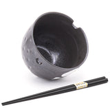 Owl Bowl With/Chopsticks-18 fl. oz. / 5"D x 4"H/Chopsticks 8.85"L