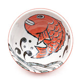 Japanese Medium Bowl - Fish/Wave, 5.25"Dx3"H
