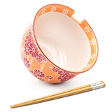 Bowl With/Chopsticks - 18fl. oz. / 5"D x 3.75"H